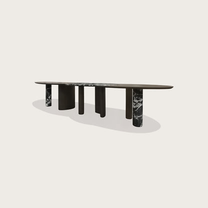 Xander Marble Dining Table - Truffle Dining Table Raffine