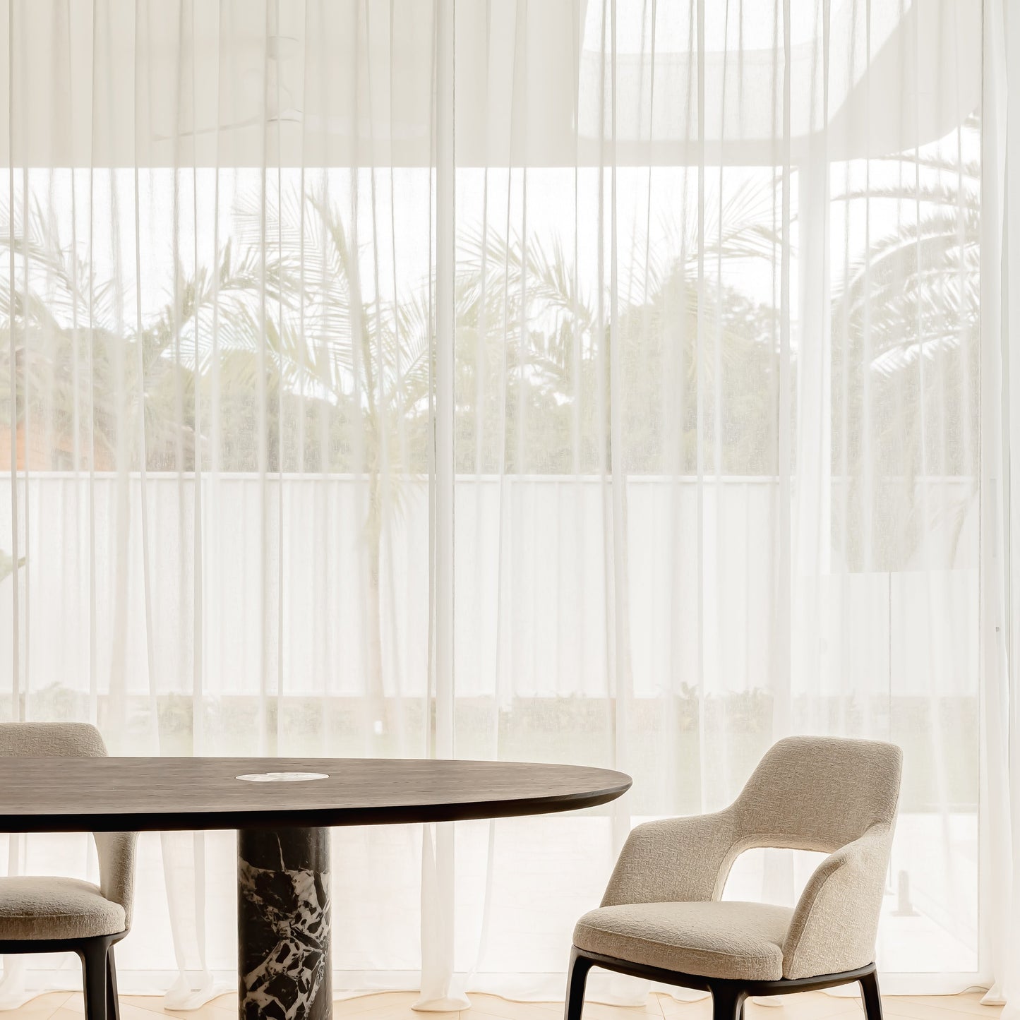 Xander Marble Dining Table - Truffle Dining Table Raffine