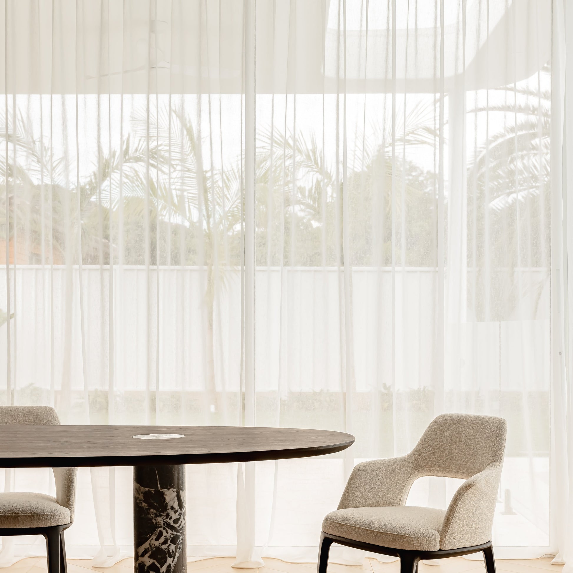 Xander Marble Dining Table - Truffle Dining Table Raffine